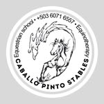 Caballo Pinto Stables circular horse emblem